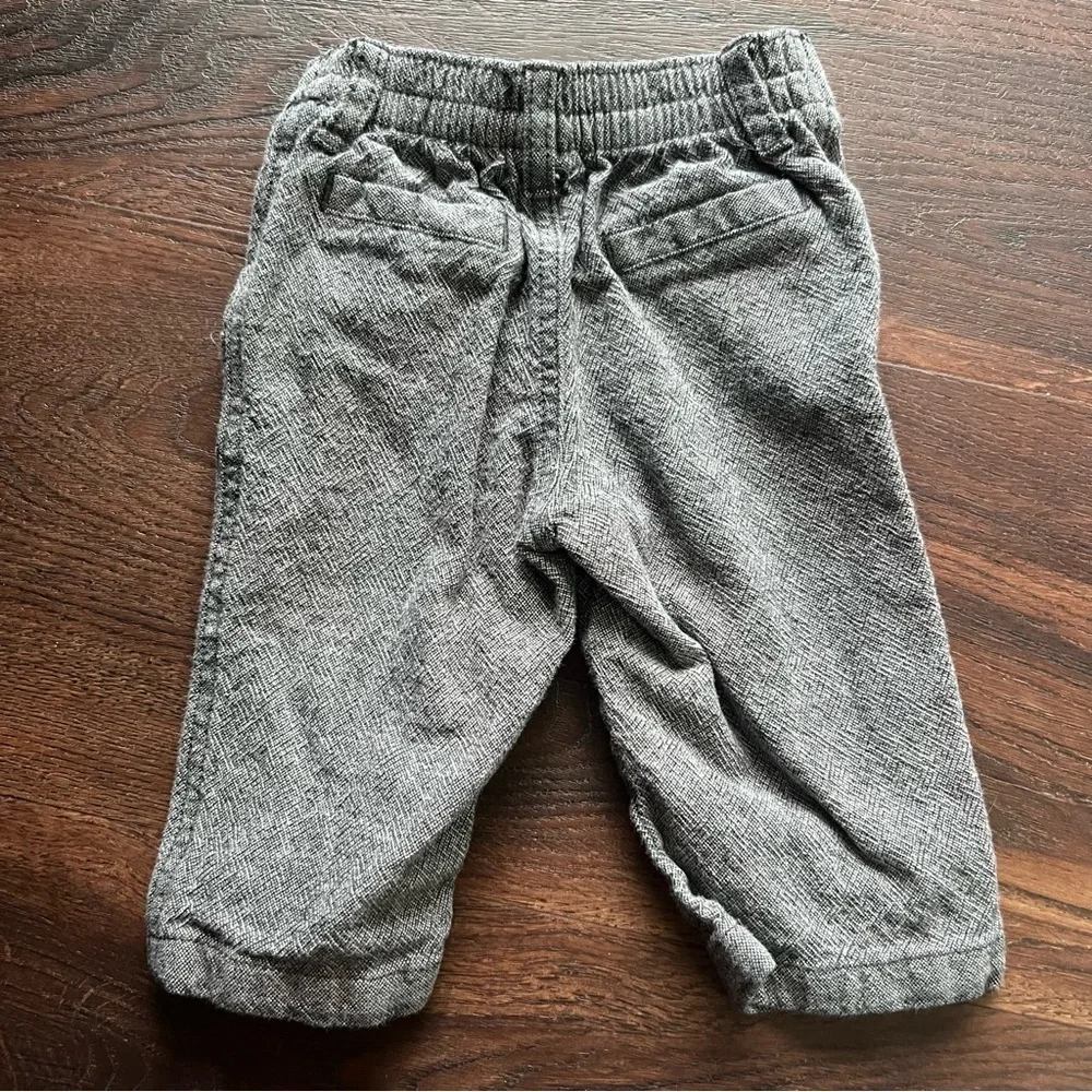 Gymboree Baby Boy 3-6 month gray dress pants 100% cotton